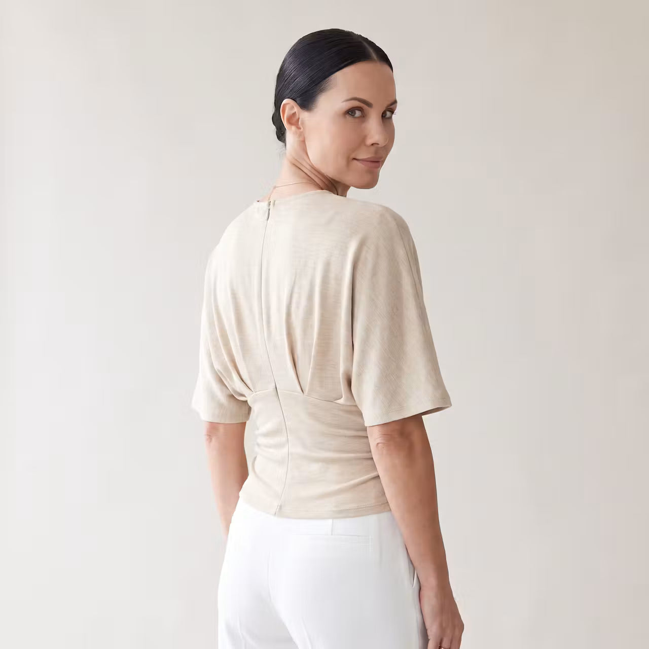 Klara top z rękawami typu nietoperz