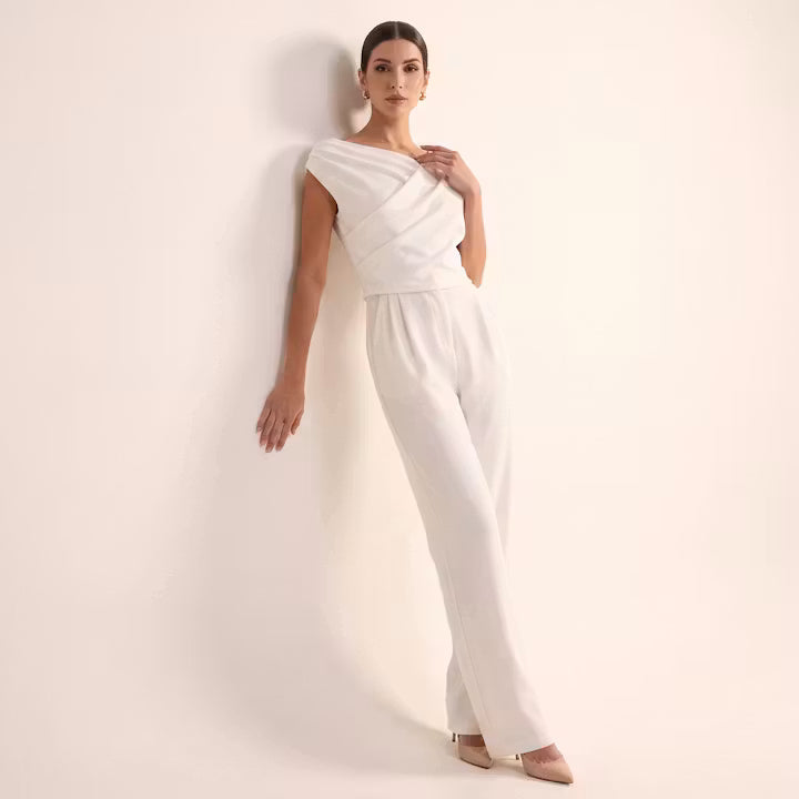 Celeste Gedrapeerde Top met Kruisdetail