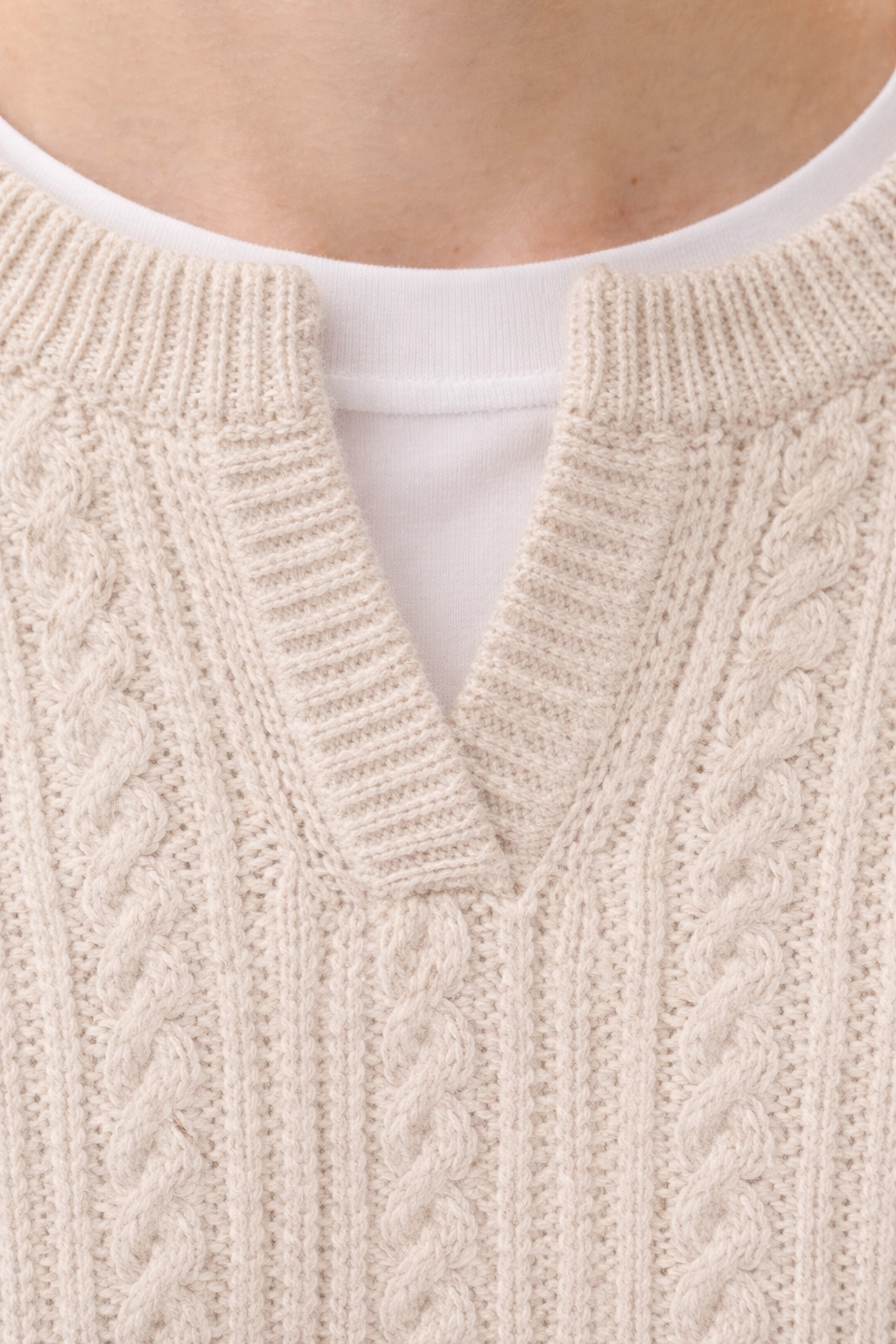 Dzianinowy Sweter z Rozcięciem